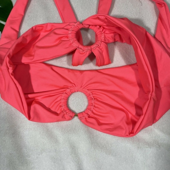 NEW $95 L Space Julia‎ Ring-Detail Bikini Top in Neon Pink {Sz Large ] #4044 - Picture 10 of 13